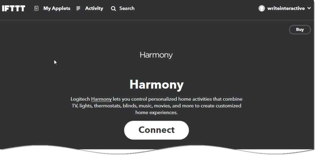 ifttt harmony logitech