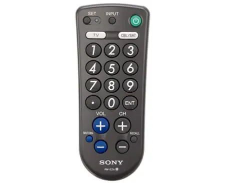 sony universal remote control for seniors
