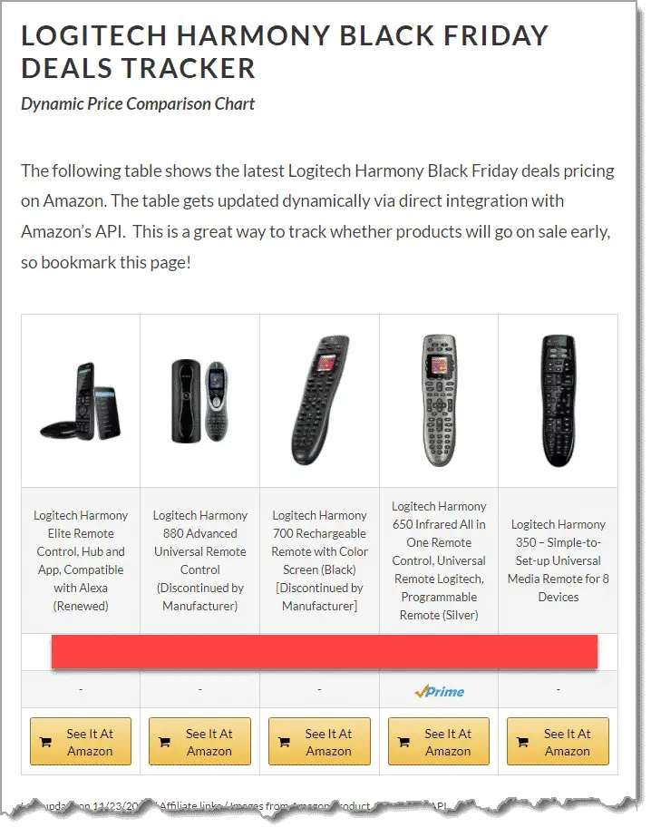 universal remote black friday cyber monday deals tracker