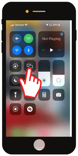 how to get airplay on lg: screen mirror icon