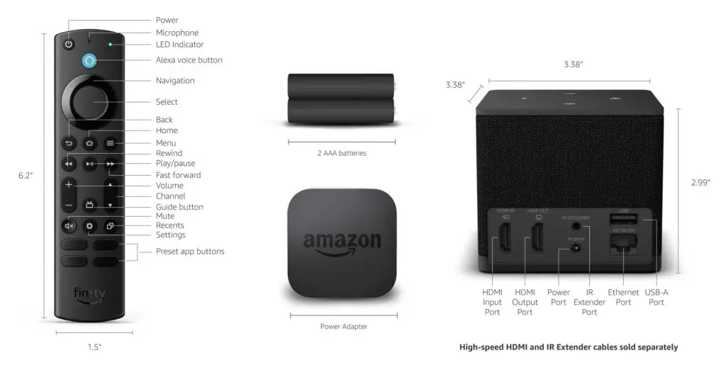 Fire TV Cube 3rd Gen Specifications Amazon
