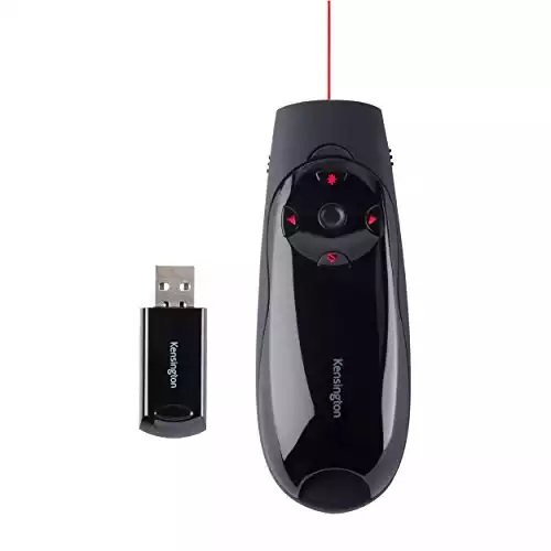 Kensington Expert Wireless Presenter with Red Laser Pointer and Cursor Control (K72425AM)