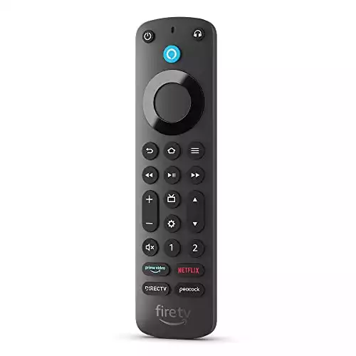 Alexa Voice Remote Pro, includes remote finder, TV controls, backlit buttons, requires compatible Fire TV device