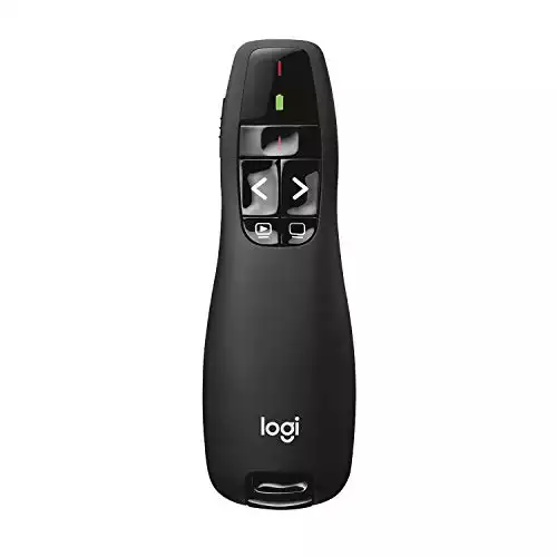 Logitech Wireless Presenter R400, Wireless Presentation Remote Clicker with Laser Pointer