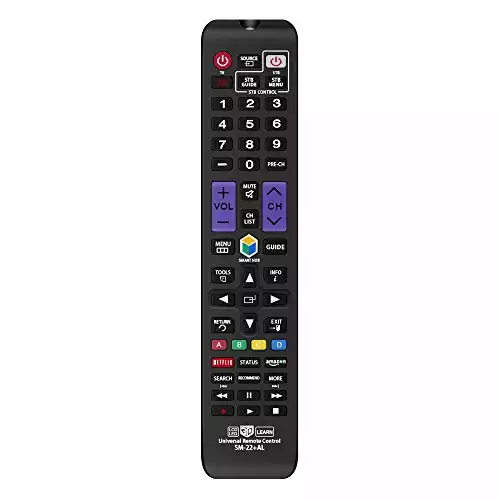 Gvirtue Universal Remote Control Compatible Replacement for Samsung TV/ 3D/ LCD/ LED/ HDTV/ Smart TV, AA59-00666A BN59-01178W BN59-01199F AA59-00638A AA59-00637A AA59-00594A AA59-00600A AA59-00582A
