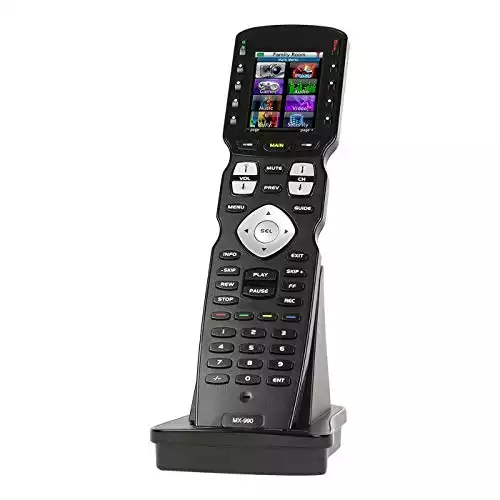 UNIVERSAL REMOTE MX-990 Complete Control IR/RF Remote with Color LCD Screen, Black (MX990)