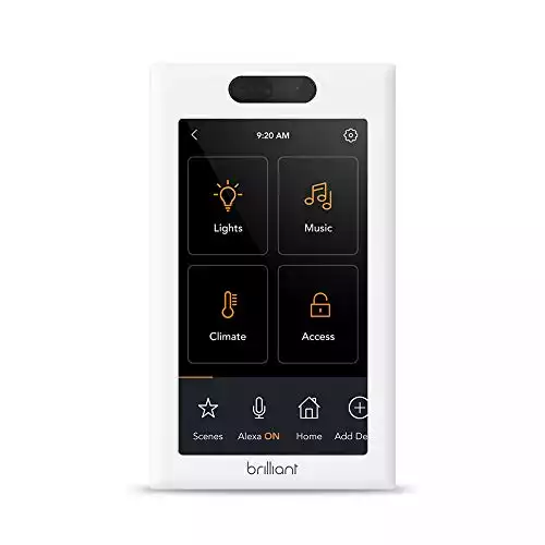 Brilliant Smart Home Control (1-Switch Panel) — Alexa Built-In & Compatible with Ring, Sonos, Hue, Google Nest, Wemo, SmartThings, Apple HomeKit — In-Wall Touchscreen Control for Lights, Music...