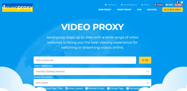 best free video proxy sites 4everproxy