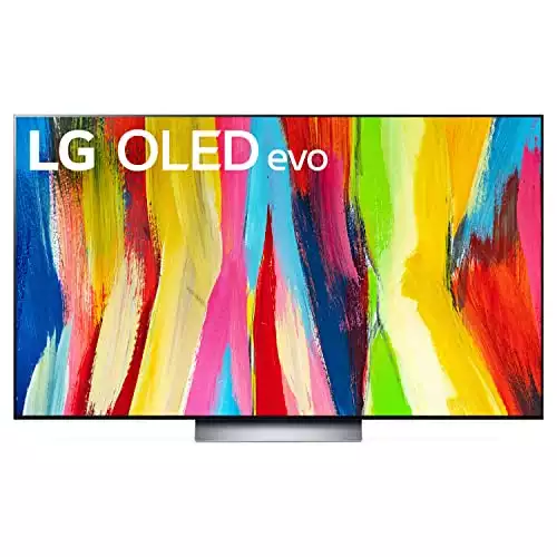 LG 65-Inch Class OLED evo C2 Series Alexa Built-in 4K Smart TV, 120Hz Refresh Rate, AI-Powered 4K, Dolby Vision IQ and Dolby Atmos, WiSA Ready, Cloud Gaming (OLED65C2PUA, 2022) (Renewed)