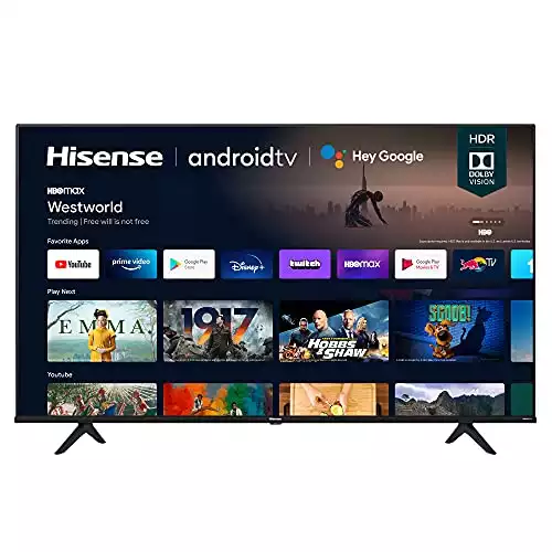 Hisense 50A6G 50-Inch 4K Ultra HD Android Smart TV with Alexa Compatibility (2021 Model)