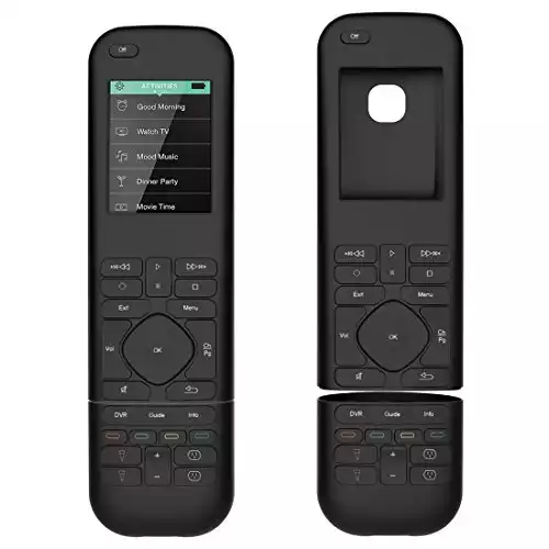 MOTONG Silicone Protective Case Cover Shell for Logitech Harmony Elite Remote Control (Silicone Black)