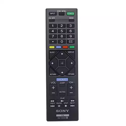 Sony RM-YD092 Factory Original Replacement Smart TV Remote Control for All LCD LED and Bravia TV's - New 2017 Model (1-492-065-11)