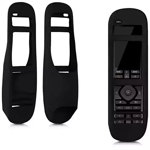 kwmobile Silicone Case Compatible with Harmony Touch Ultimate - Anti Slip Protective Cover for TV Remote Control - Black