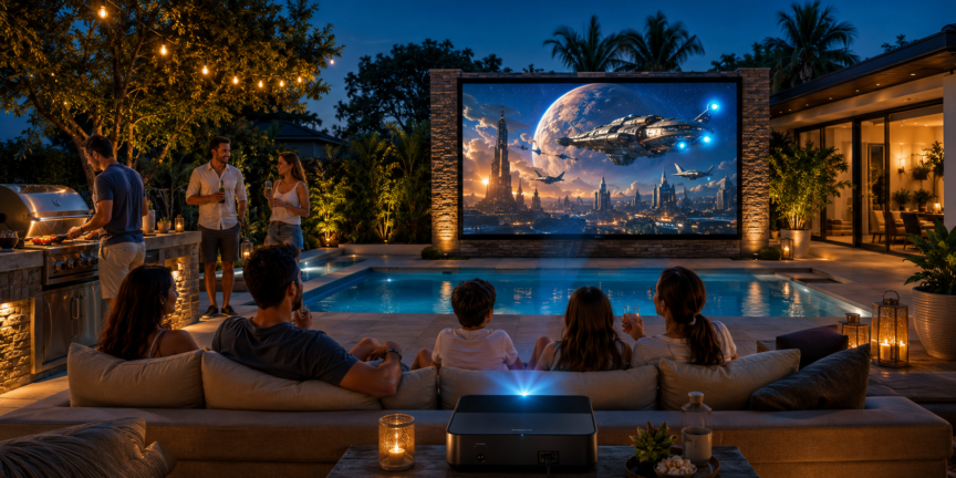 Best outdoor projectors backyard movie night