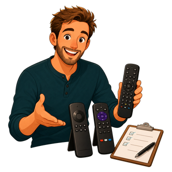 Tech reviewer comparing Ember TV remote options