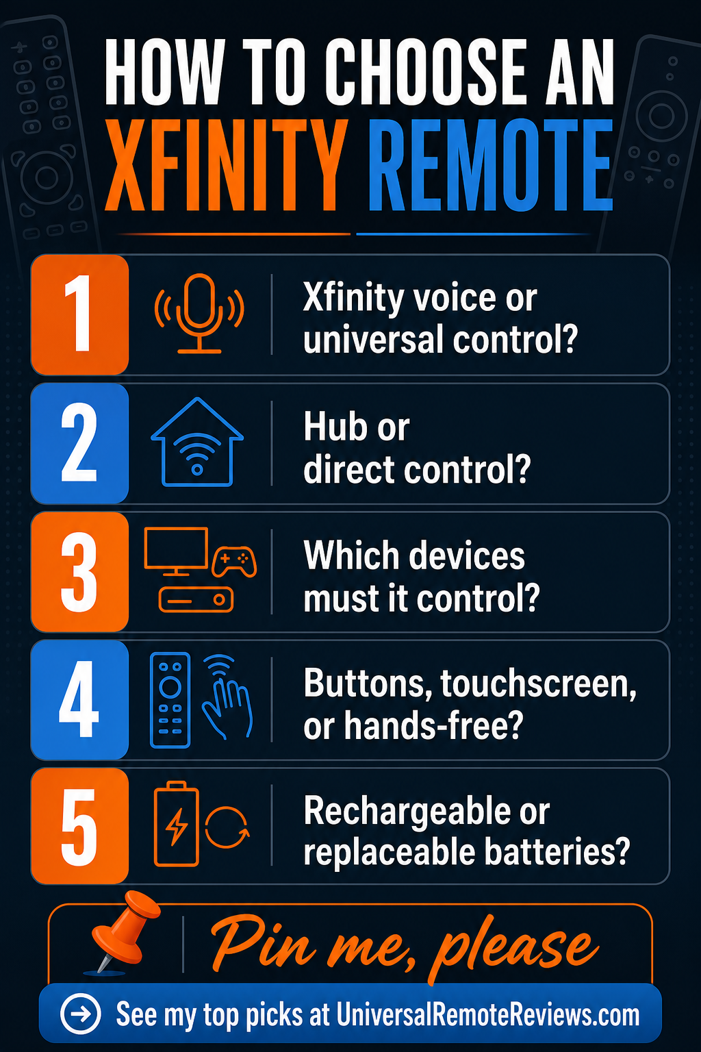 Best Universal Remotes for Xfinity buyer guide pin