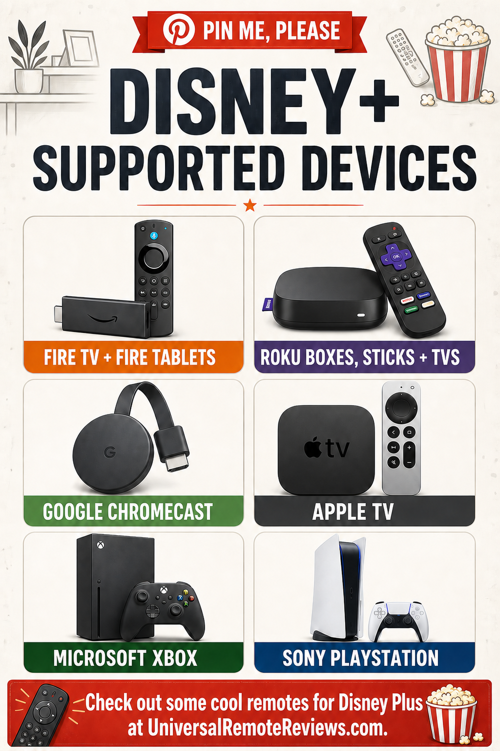 Disney Plus supported devices Pinterest pin